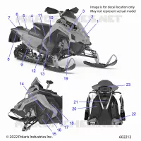 EMBLEMES, BLACK SIDE PANEL W/FLAT BLACK ACCENT