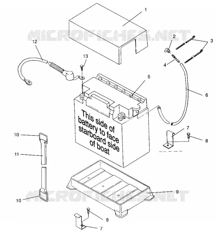 SUPPORT BATTERIE SLX 780 B954287 (4933953395B006)