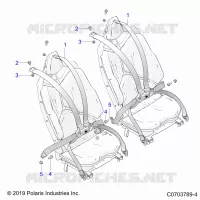 SIEGE BELT MOUNTING, REAR, 6 POINT