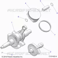 ENGINE, VILEBREQUIN, PISTON AND BALANCE SHAFT