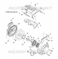 MOTEUR, CARTERS REFROIDISSEMENT ET LANCEUR