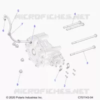 SYSTÃˆME DE TRANSMISSION, GEARCASE, REAR, MOUNTING
