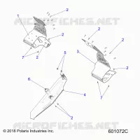 CHASSIS, PROTECTION D'EMBRAYAGE AND FOOTRESTS