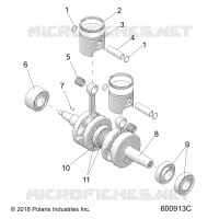 MOTEUR, PISTON AND CRANKSHAFT