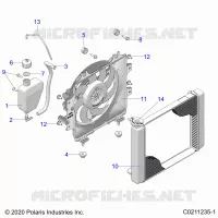 ENGINE, SYSTÃˆME DE REFROIDISSEMENT, RADIATOR, FAN & OVERFLOW BOTTLE