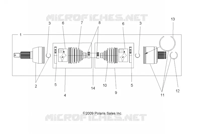 DRIVE TRAIN, DRIVE ARBRE DE TRANSMISSION ARRIERE