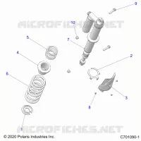 SUSPENSION, REAR SUPPORT AMORTISSEUR 