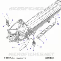 CHASSIS, PROTECTION D'EMBRAYAGE, FOOTRESTS, AND RUNNING BOARDS