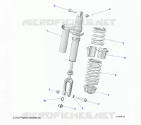 SUSPENSION, AMORTISSEUR AVANT MOUNTING
