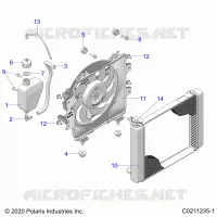 ENGINE, SYSTÃˆME DE REFROIDISSEMENT, RADIATOR, FAN & OVERFLOW BOTTLE