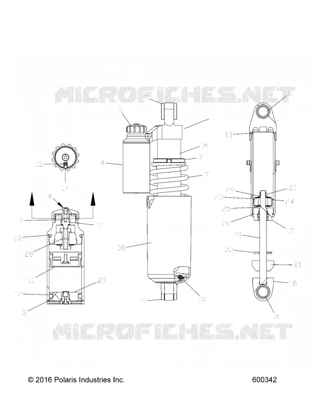 SUSPENSION, AMORTISSEUR AVANT TRACK (CLEAR)