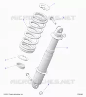 SUSPENSION, REAR SUPPORT AMORTISSEUR 