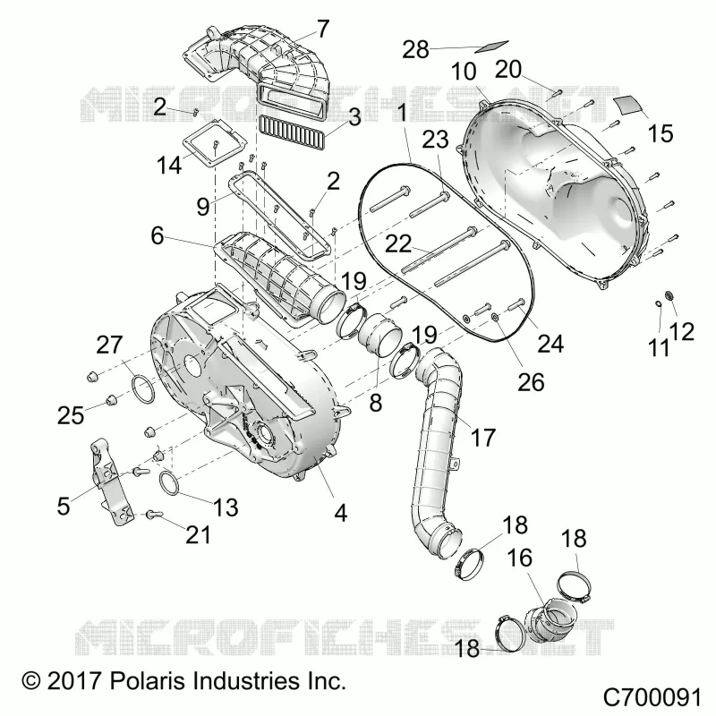 DRIVE TRAIN, COUVERCLE D'EMBRAYAGE AND DUCTING