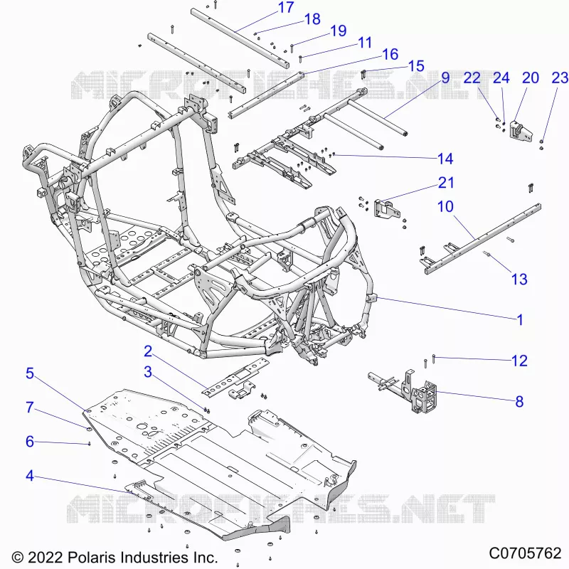 CHASSIS, MAIN FRAME AND SKID PLATES