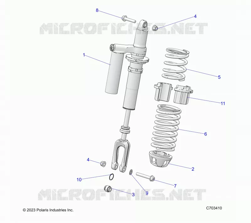 SUSPENSION, AMORTISSEUR AVANT MOUNTING, STANDARD/PREMIUM