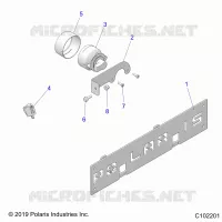 ELECTRICITE, FOG LAMP AND FRONT LICENSE BRACKET
