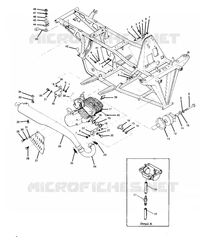 ENGINE AND SUPPORT SILENCIEUX (4916341634005A)