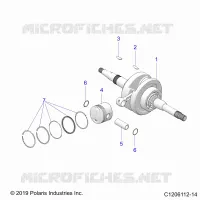 ENGINE, VILEBREQUIN AND PISTON