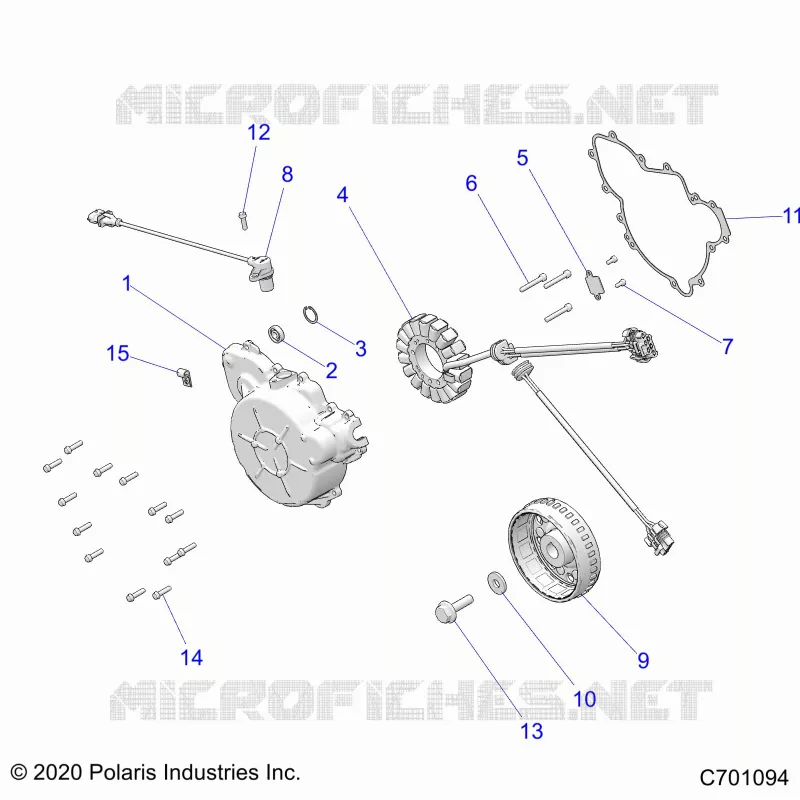 ENGINE, STATOR AND FLYROUE