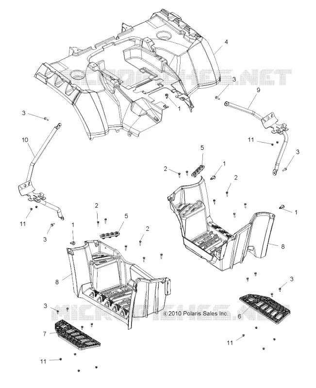 HABITACLE ARRIERE and FOOTWELL