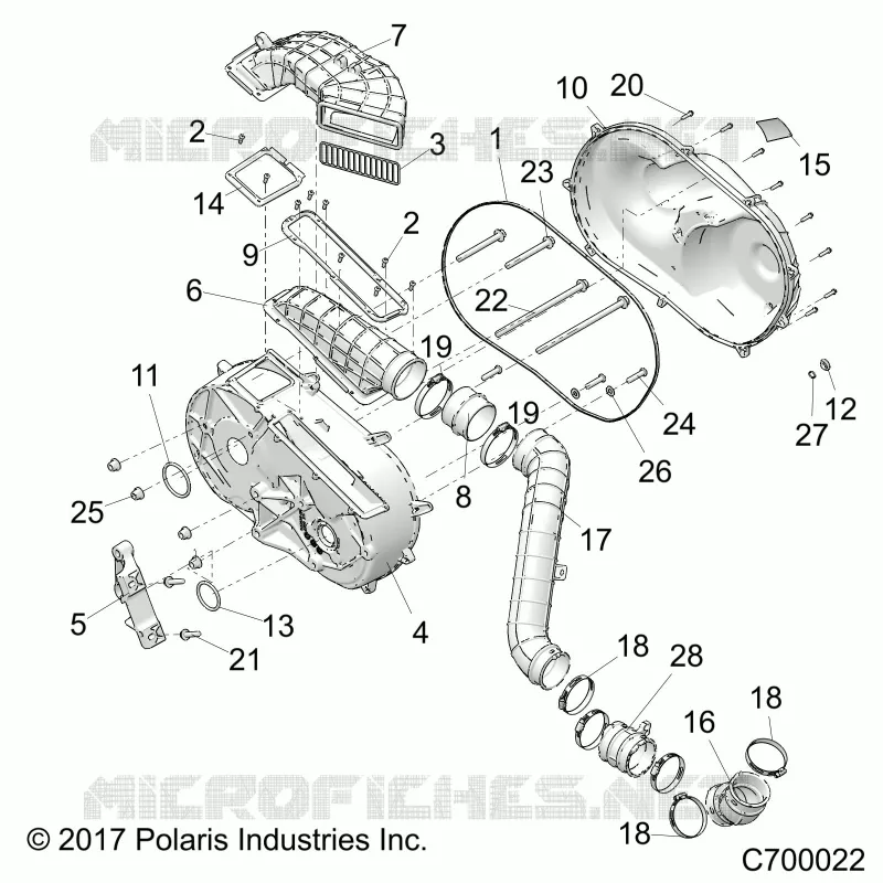 DRIVE TRAIN, COUVERCLE D'EMBRAYAGE AND DUCTING