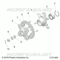 SUSPENSION AVANT HUB AND STEERING KNUCKLE- A22SGE95KN (C101483)