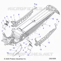CHASSIS, PROTECTION D'EMBRAYAGE, FOOTRESTS, AND RUNNINGBOARDS
