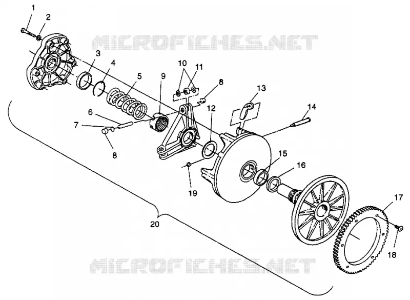 EMBRAYAGE DE TRANSMISSION CLASSIC TOURING 0973365 AND EUROPEAN CLASSIC TOURING E973365 (4938493849C001)