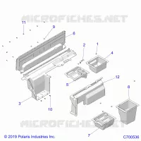 CARROSSERIE ARRIERE CLOSEOFF/STORAGE (SPORT ROOF)
