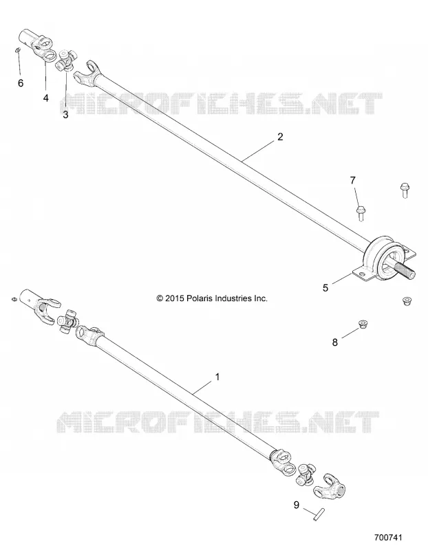 SYSTEME DE TRANSMISSION, FRONT AND REAR PROP SHAFT