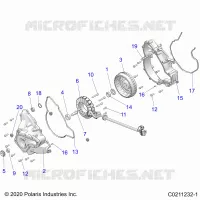 ENGINE, STATOR COVER AND FLYROUE