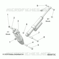 SUSPENSION ARRIERE, SHOCK MOUNTING