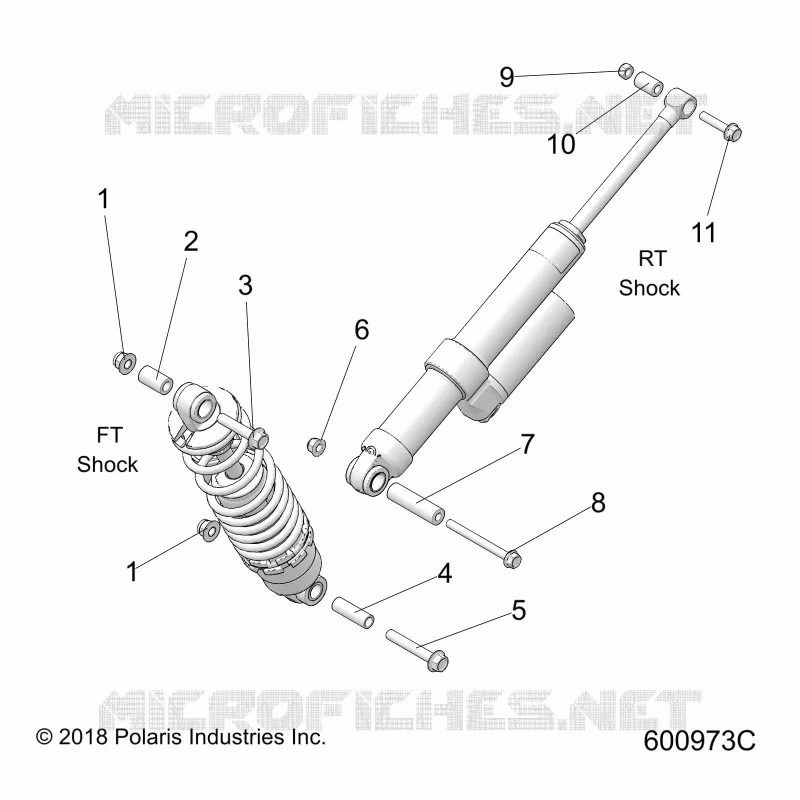 SUSPENSION ARRIERE, SHOCK MOUNTING