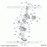 ENGINE, CRANKCASE AND VILEBREQUIN