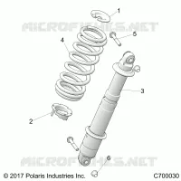 SUSPENSION, REAR SUPPORT AMORTISSEUR 
