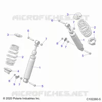SUSPENSION, AMORTISSEUR AVANT