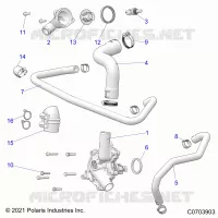 MOTEUR, WATERPUMP AND BYPASS