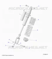 SUSPENSION, AMORTISSEUR AVANT MOUNTING, STANDARD/PREMIUM