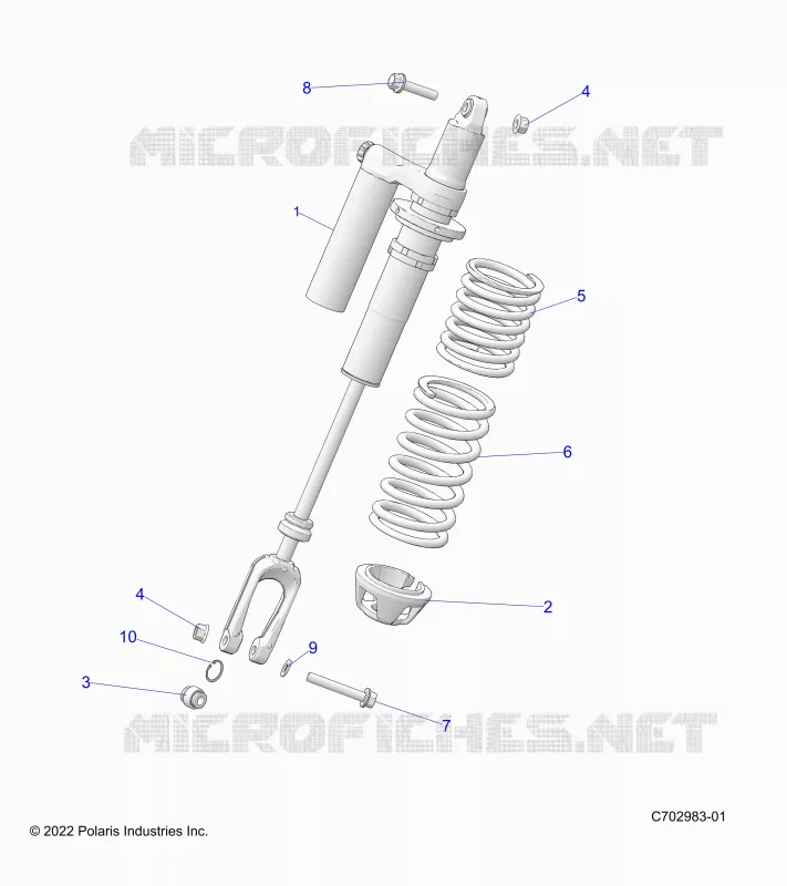 SUSPENSION, AMORTISSEUR AVANT MOUNTING, STANDARD/PREMIUM