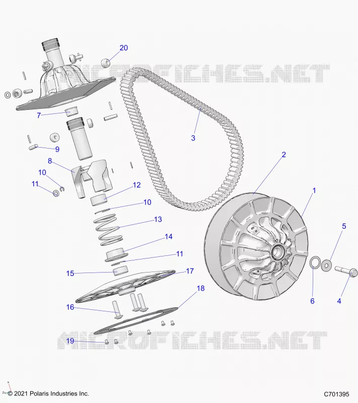 SYSTÃˆME DE TRANSMISSION, SECONDARY CLUTCH