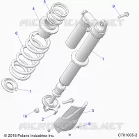 SUSPENSION, REAR SUPPORT AMORTISSEUR 
