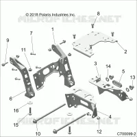 CHASSIS, MOUNTING, FRONT GEARCASE