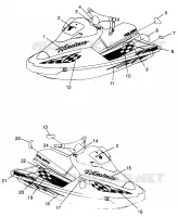 EMBLEMES HURRICANE B964466 and Intl. HURRICANE I964466 (4935733573A008)