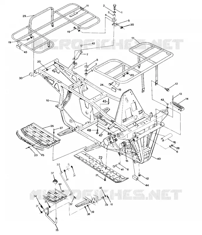 CHASSIS W/ RACKS 250 4X4 / W928127 (4922872287A007)