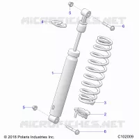 SUSPENSION, AMORTISSEUR AVANT