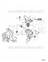 MOTEUR, WATER FLANGE AND THERMOSTAT
