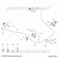 CHASSIS, CAPOT HINGE CABLE ASM.