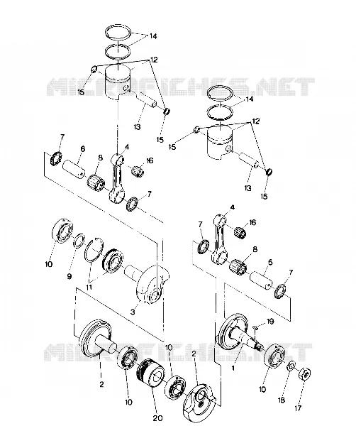 PISTON AND VILEBREQUIN SUPERTRAK (4917131713025A)