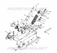 BRAS DE SUSPENSION ET AMORTISSEUR ARRIERE BIG BOSS 4X6 UPDATED 2