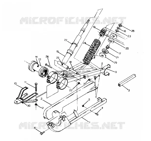 BRAS DE SUSPENSION ET AMORTISSEUR ARRIERE BIG BOSS 4X6 UPDATED 2